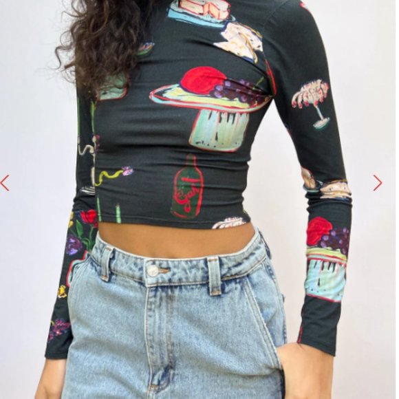 Rowan Top LISA SAYS GAH - Set the Table Caviar - SMALL ONLY - Picture 5 of 8